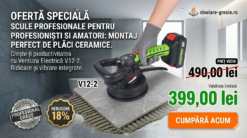 Masina cu ventuza, pentru nivelarea prin vibratii a placilor ceramice V12, cu doi acumulatori LI-ION